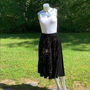 ON HOLD La Femme En Noir Spiders Kiss Skirt Medium